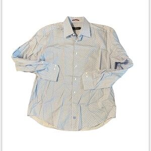 Bugatchi Uomo Mens Long Sleeve Button Plaid Dress Shirt Size Large